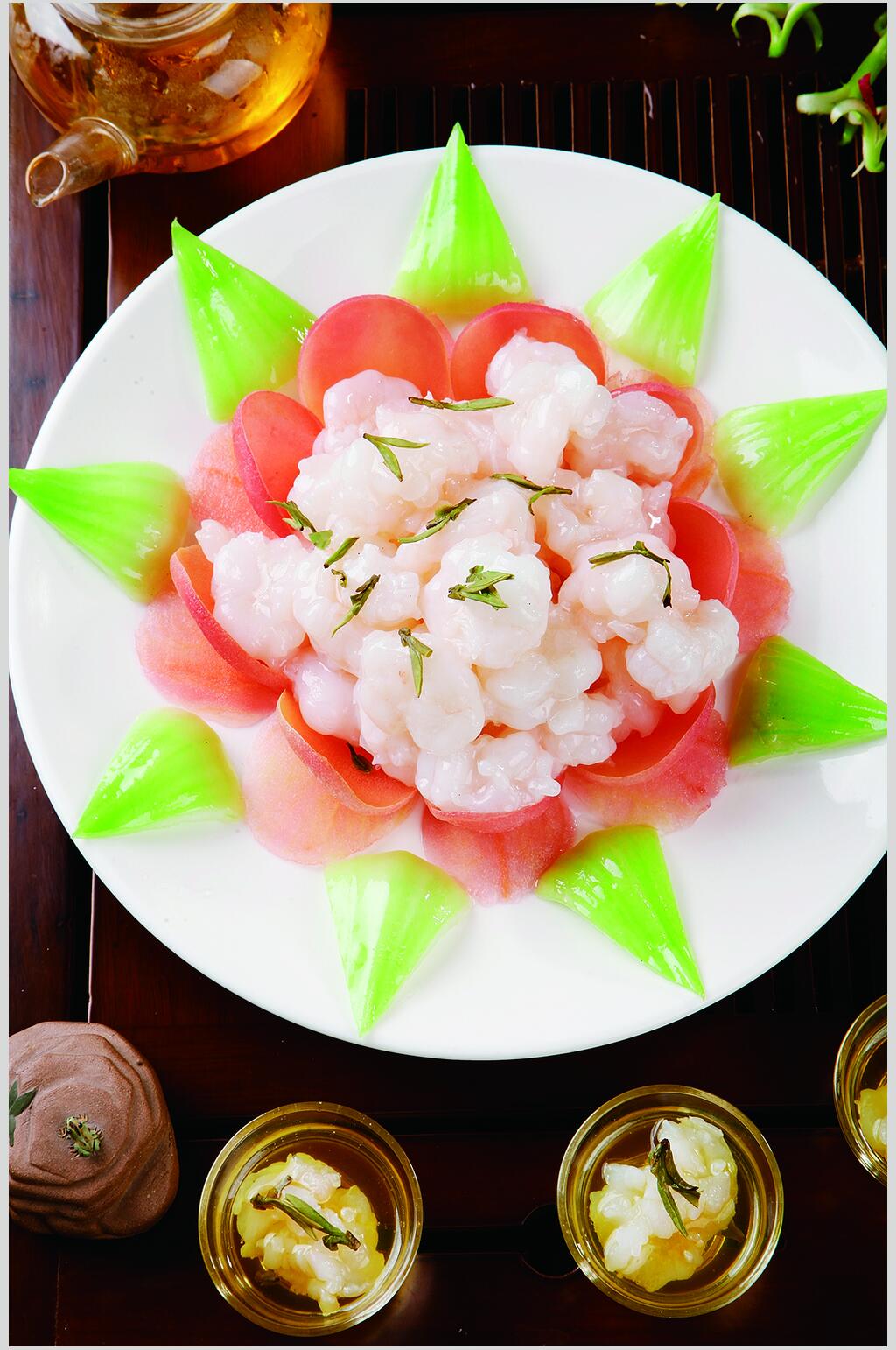 精品新鲜美味虾尾美食淮扬菜摄影图素材