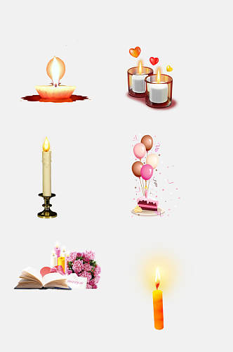 浪漫唯美蜡烛免抠元素