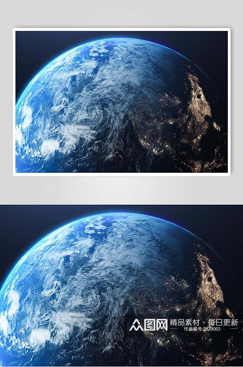 宇宙蓝色地球图片素材
