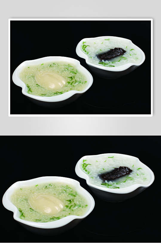 葱香海参荷包蛋美食淮扬菜摄影图