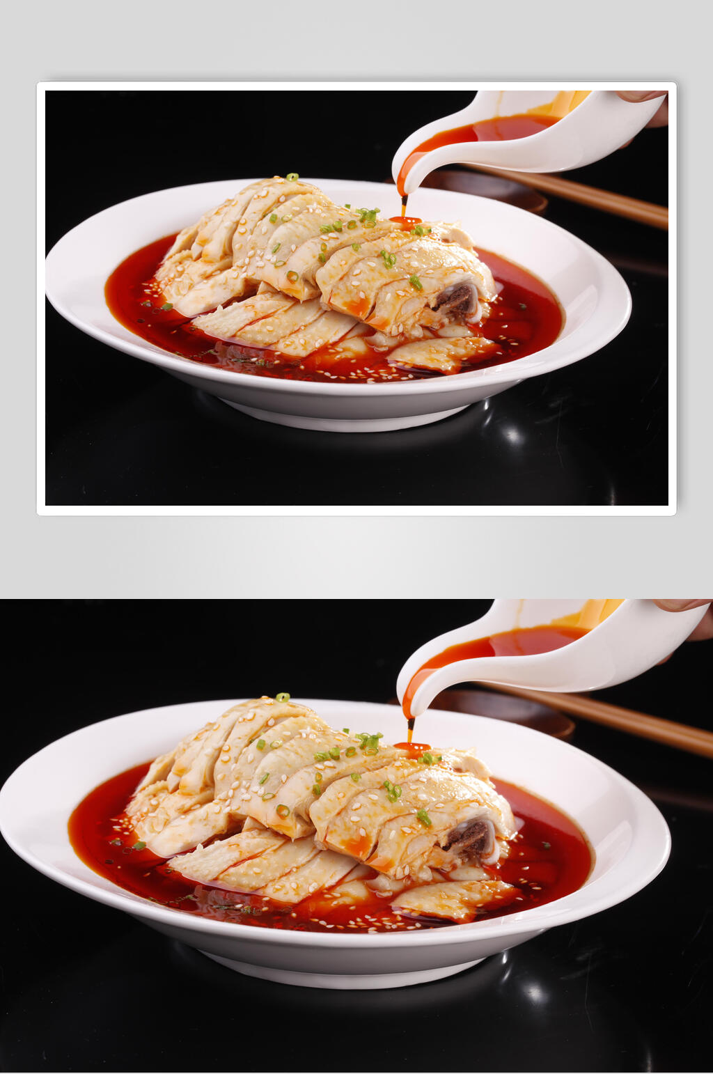 香辣美味餐馆饭店口水鸡摄影图素材