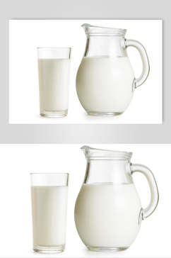 白底纯白新鲜牛奶摄影图