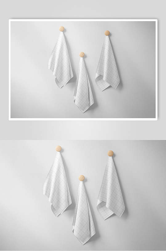 白底毛巾布料展示样机