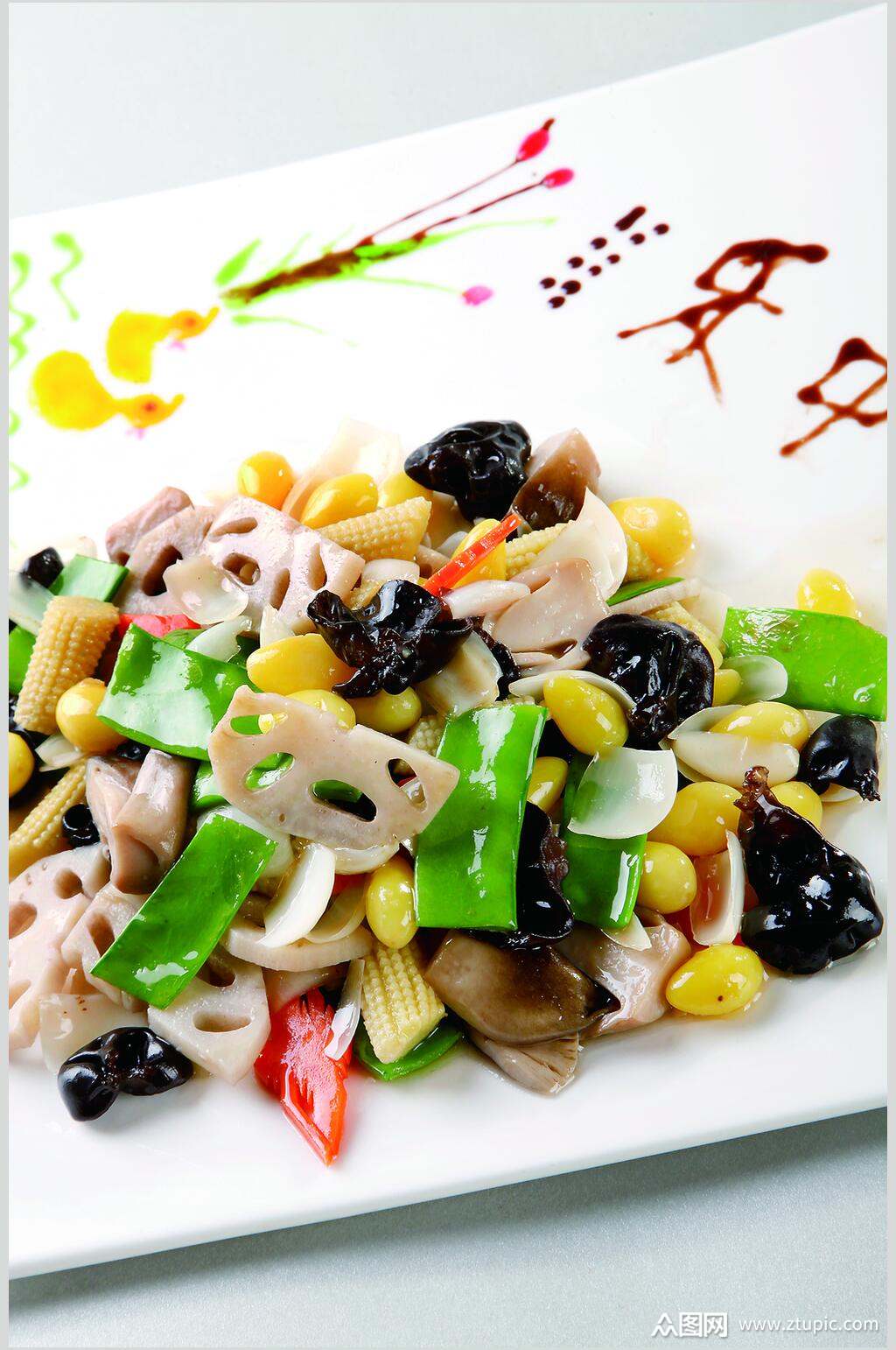 秘制凉拌菜美食淮扬菜摄影图片