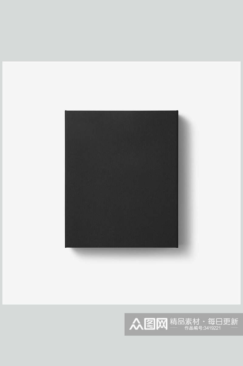 长方形黑色笔记本样机设计素材