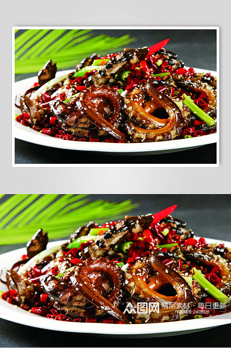 红烧鳝鱼美食淮扬菜摄影图食品图片素材