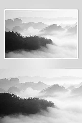 唯美山峰云海图片