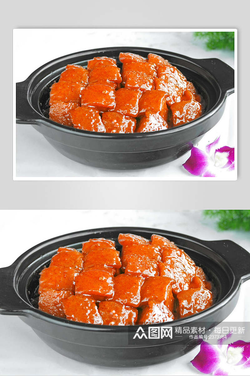 秘制砂锅美味红烧肉摄影图素材