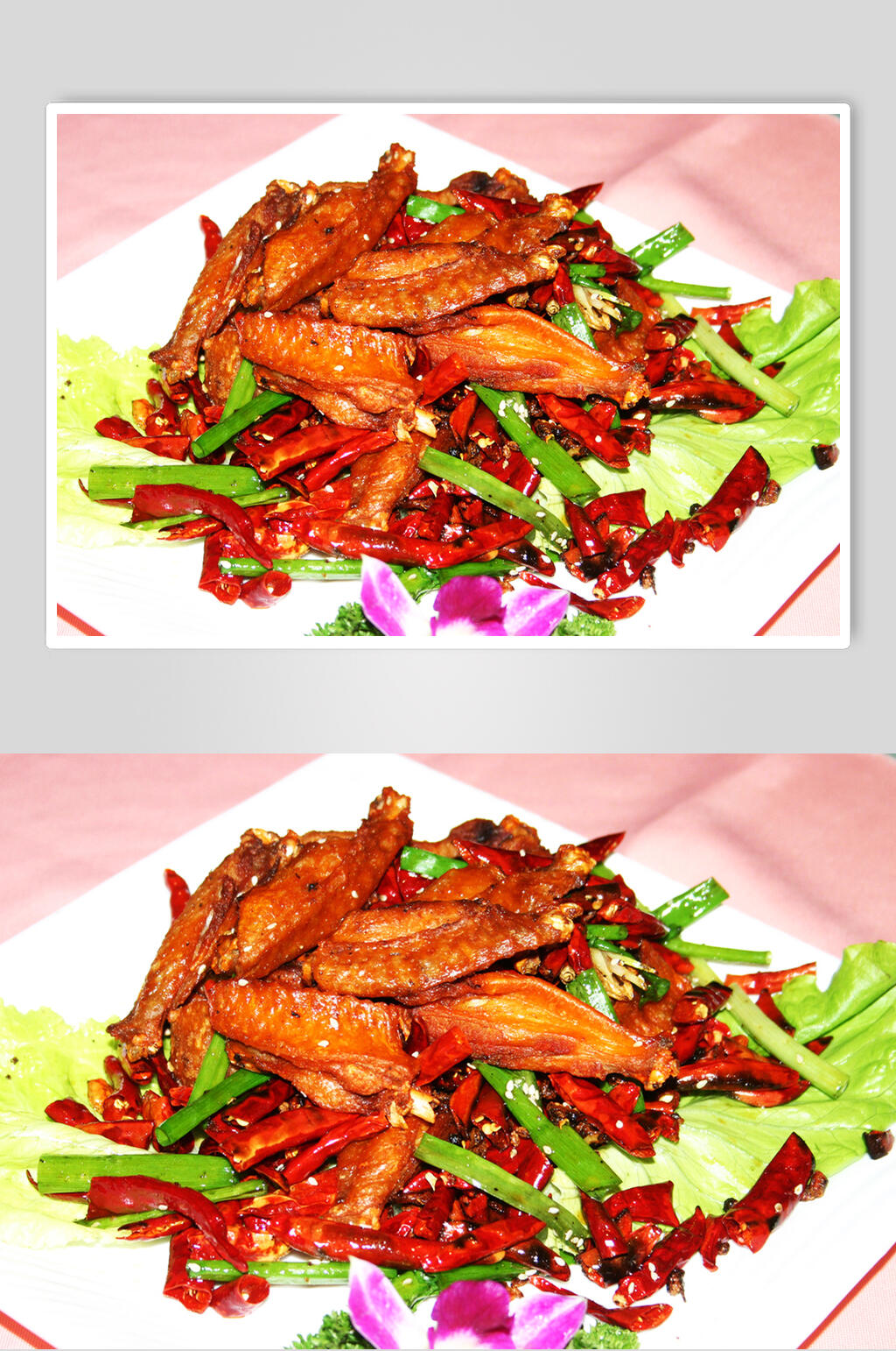 香辣美味鸡翅美食淮扬菜摄影图实拍图片素材