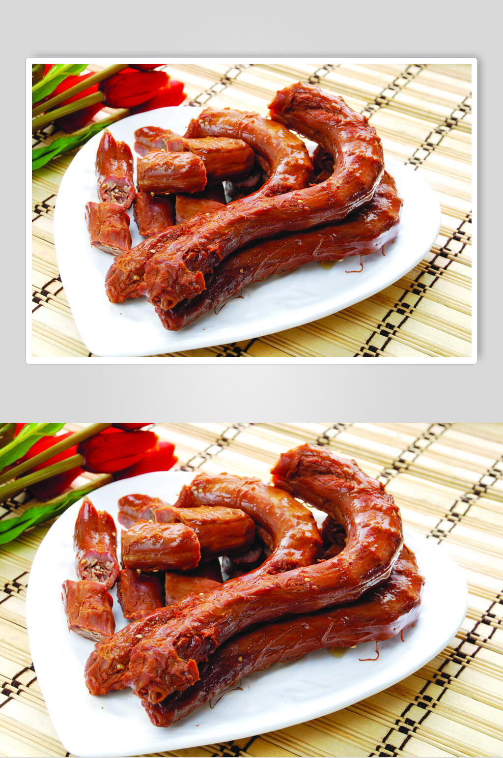 时尚麻辣鸭脖鸭头鸭舌摄影图片素材