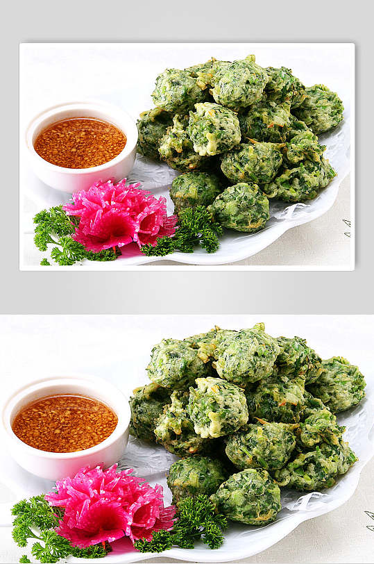蔬菜煎饼美食淮扬菜摄影图