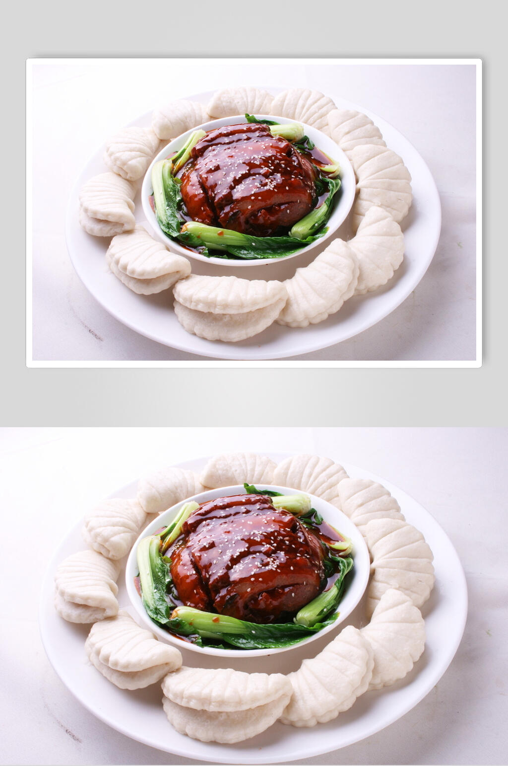 健康美味带饼扣肉美食淮扬菜摄影图素材