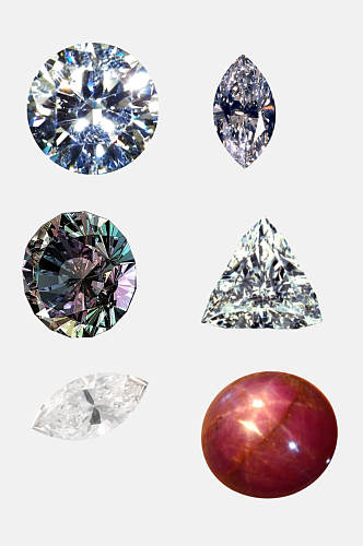 唯美珠宝首饰钻石免抠元素