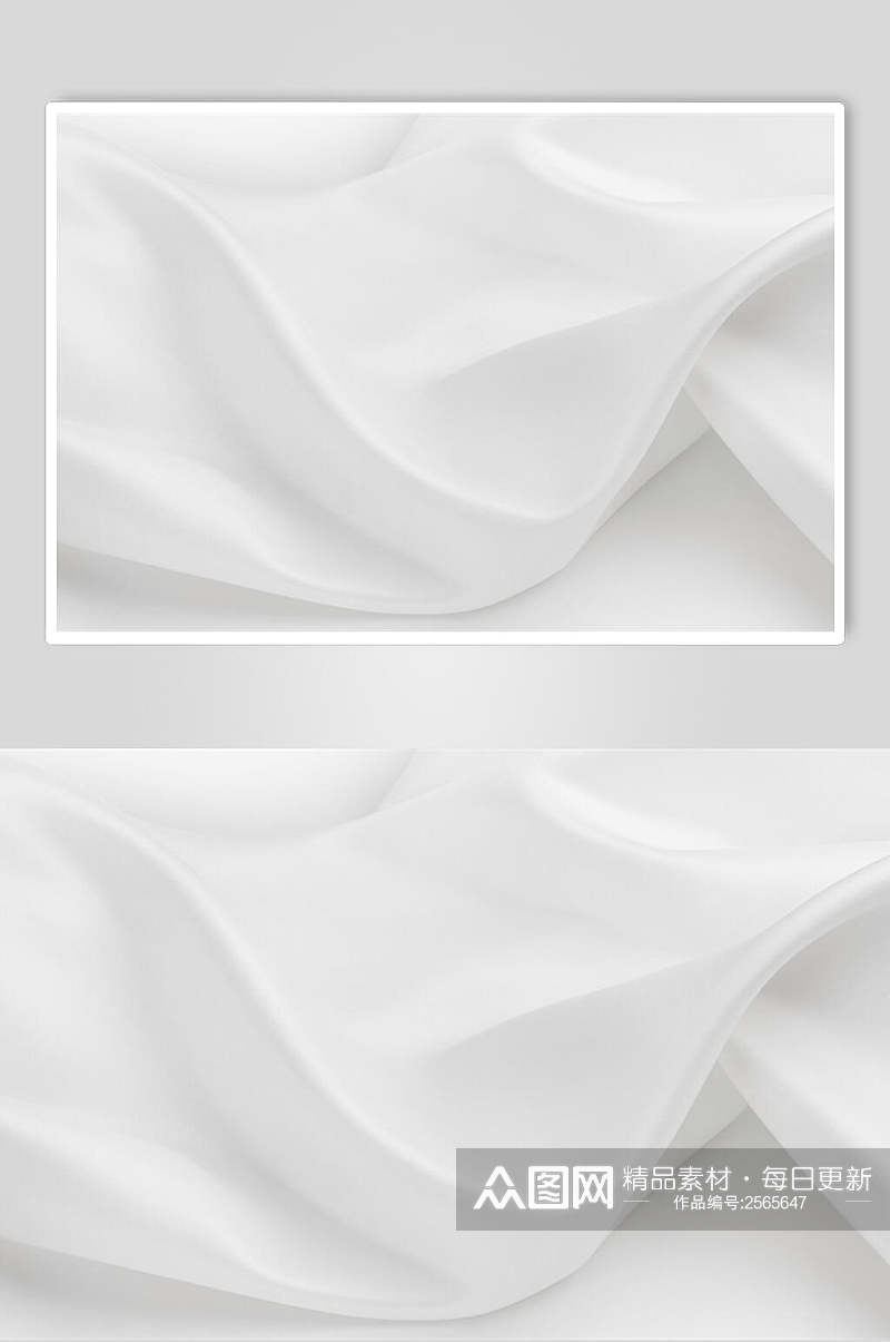 极简白色丝绸绸缎背景图片素材