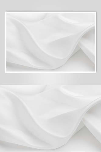 极简白色丝绸绸缎背景图片