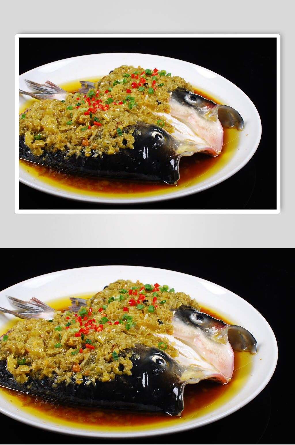 鲜香美味剁椒鱼头美食淮扬菜摄影图素材