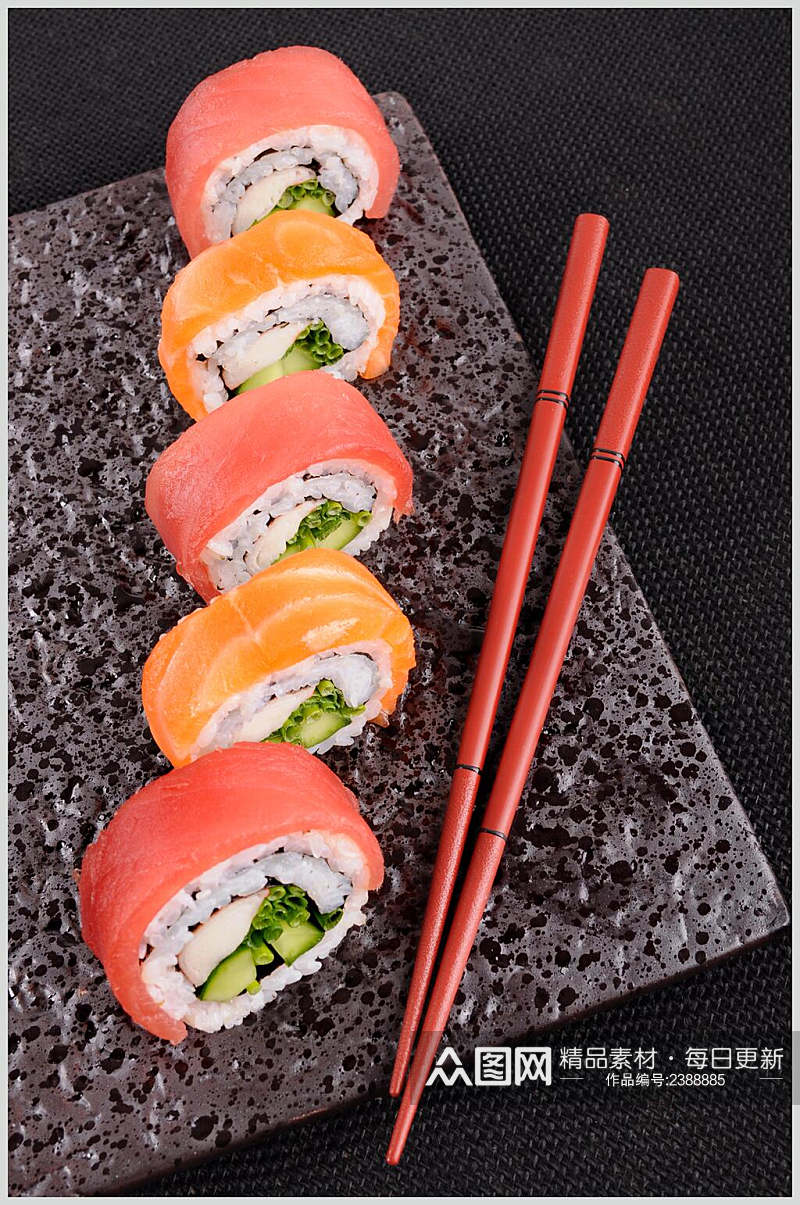 新鲜寿司日海料理美食高清图片素材