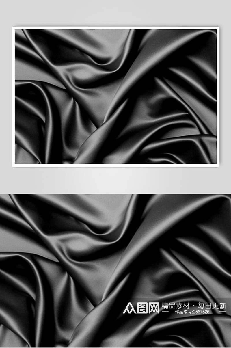 黑色大气丝绸绸缎背景图片素材