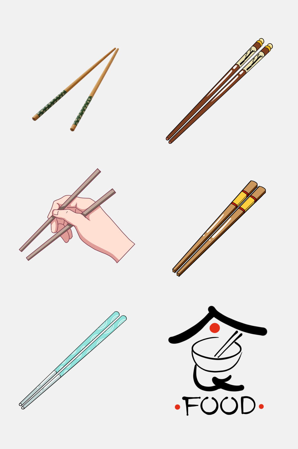 盘子和筷子简笔画图片