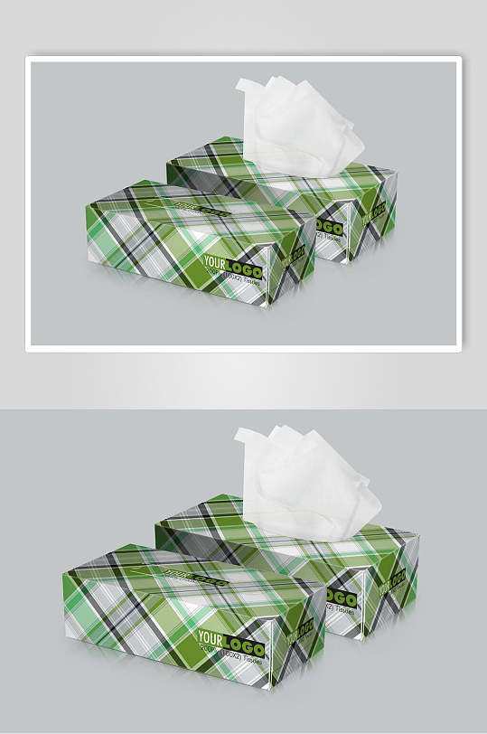 精致新潮商务时尚唯美餐巾纸盒样机