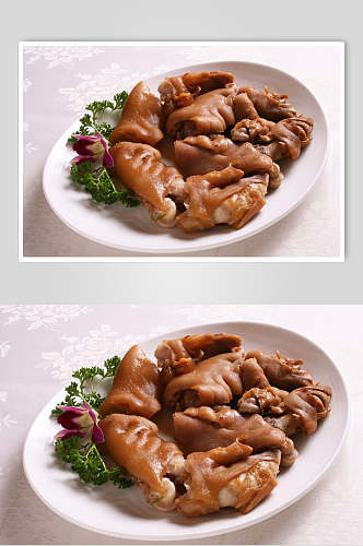 猪脚营养美食淮扬菜摄影图