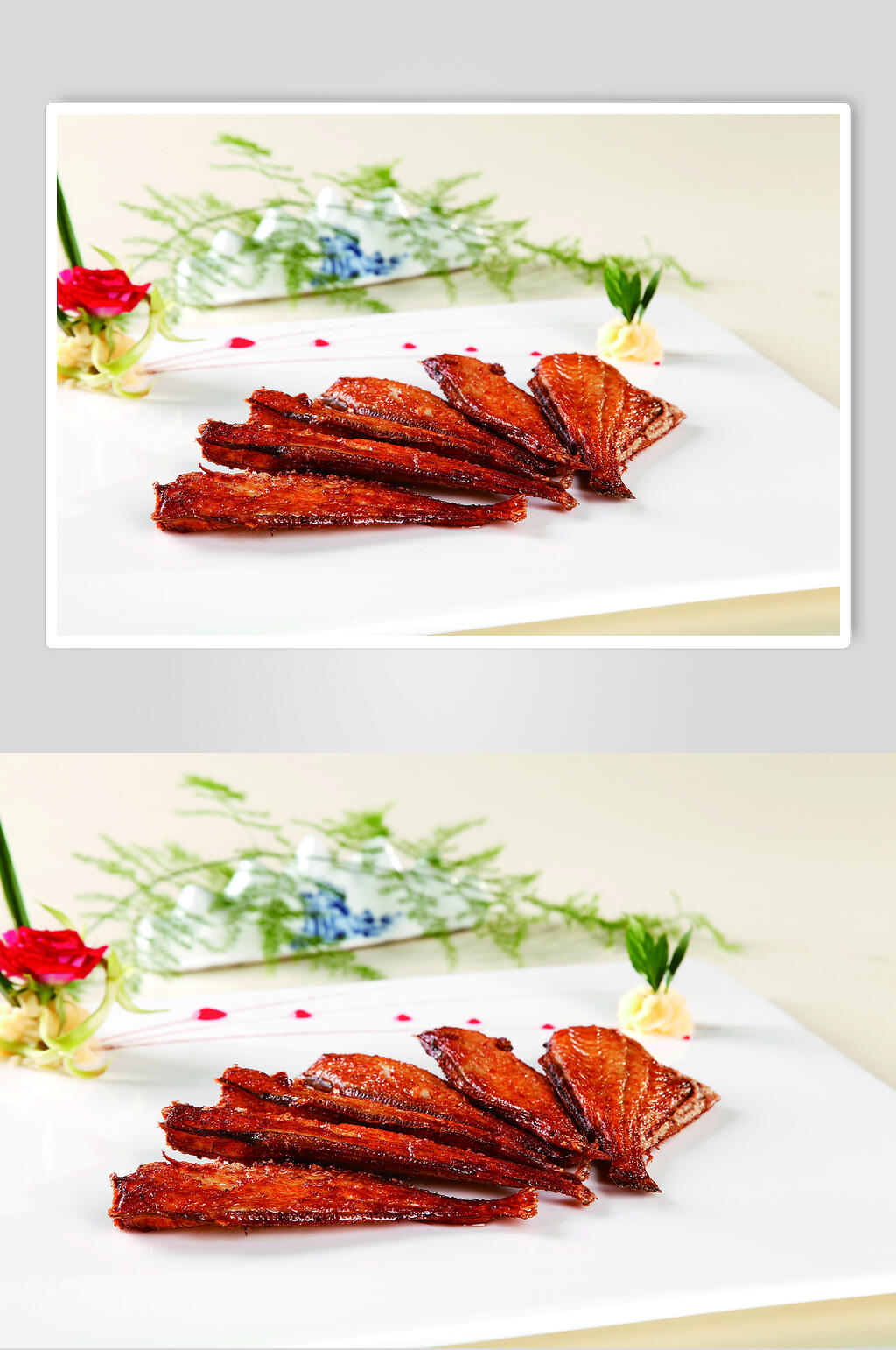 红色小鱼美食淮扬菜摄影图片素材