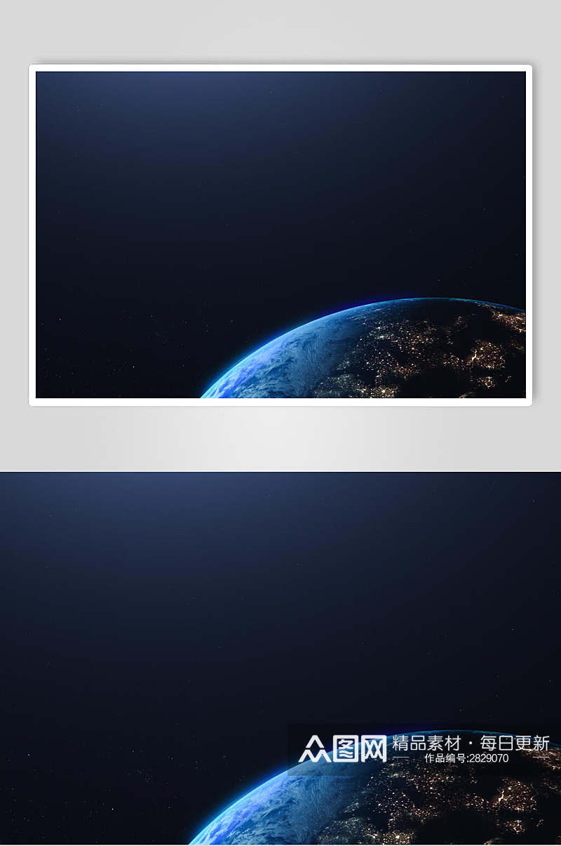 大气宇宙蓝色地球图片素材
