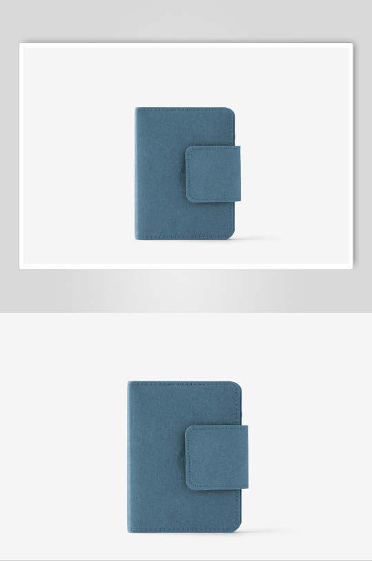 蓝色布纹笔记本样机设计