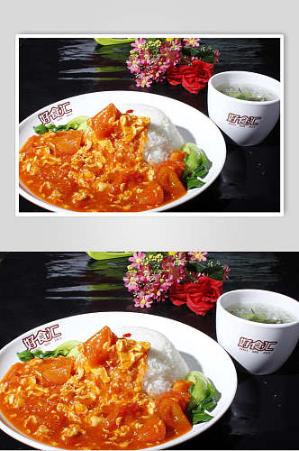 西红柿炒鸡蛋美食淮扬菜摄影图食品图片