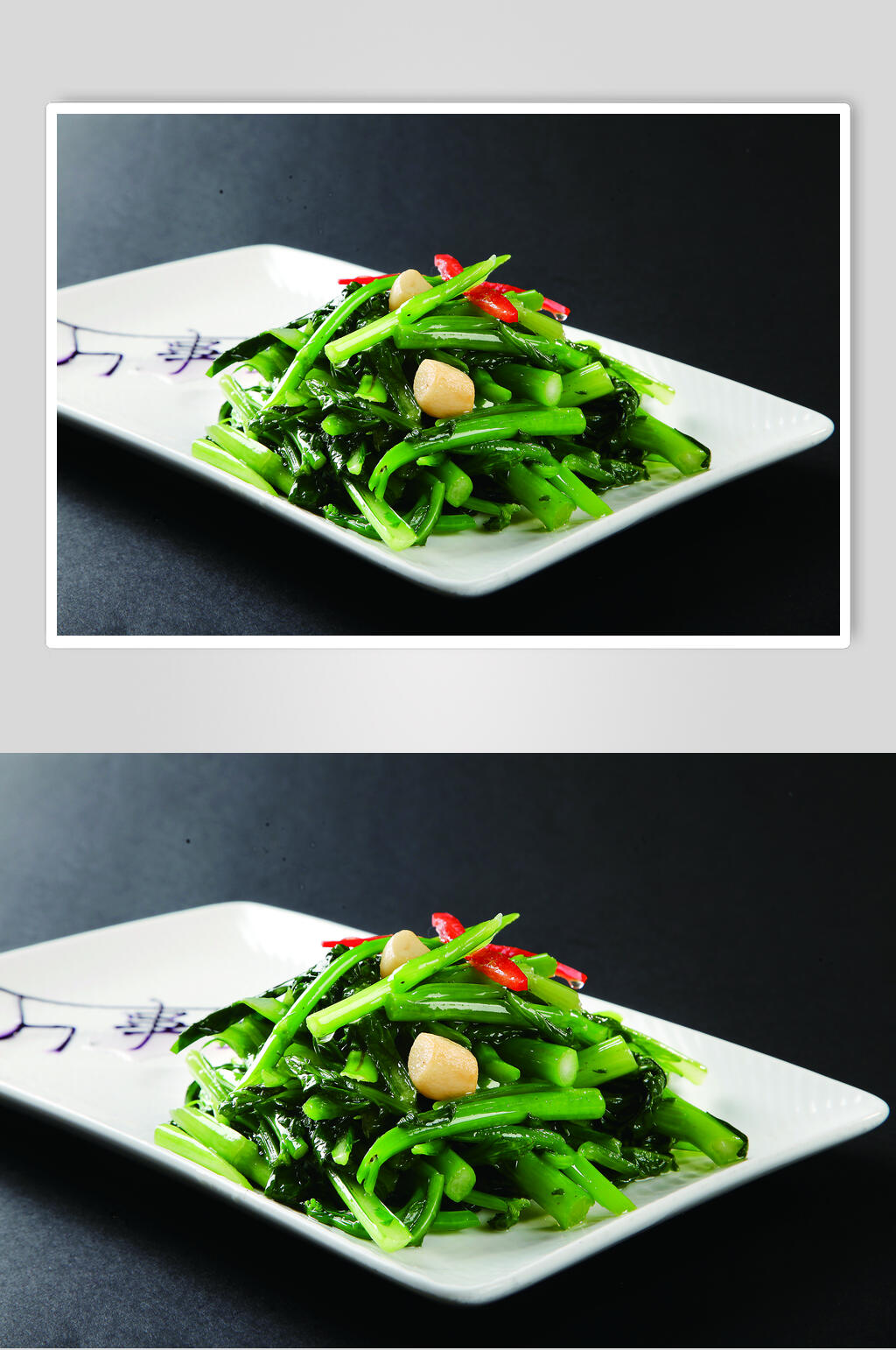 清炒菜心美食淮扬菜摄影图食品图片素材