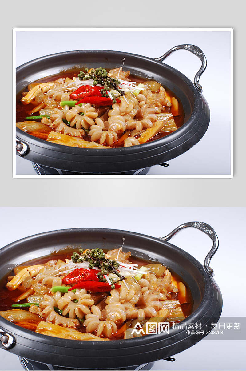 干锅海鲜美食淮扬菜摄影图食品图片素材