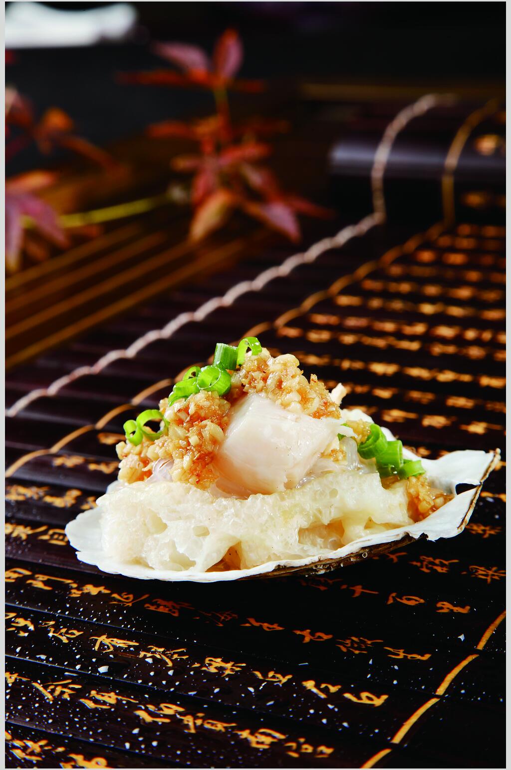 扇贝海鲜荤菜美食淮扬菜摄影图素材