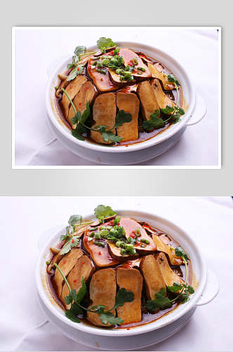 香菜卤豆腐干美食淮扬菜摄影图片