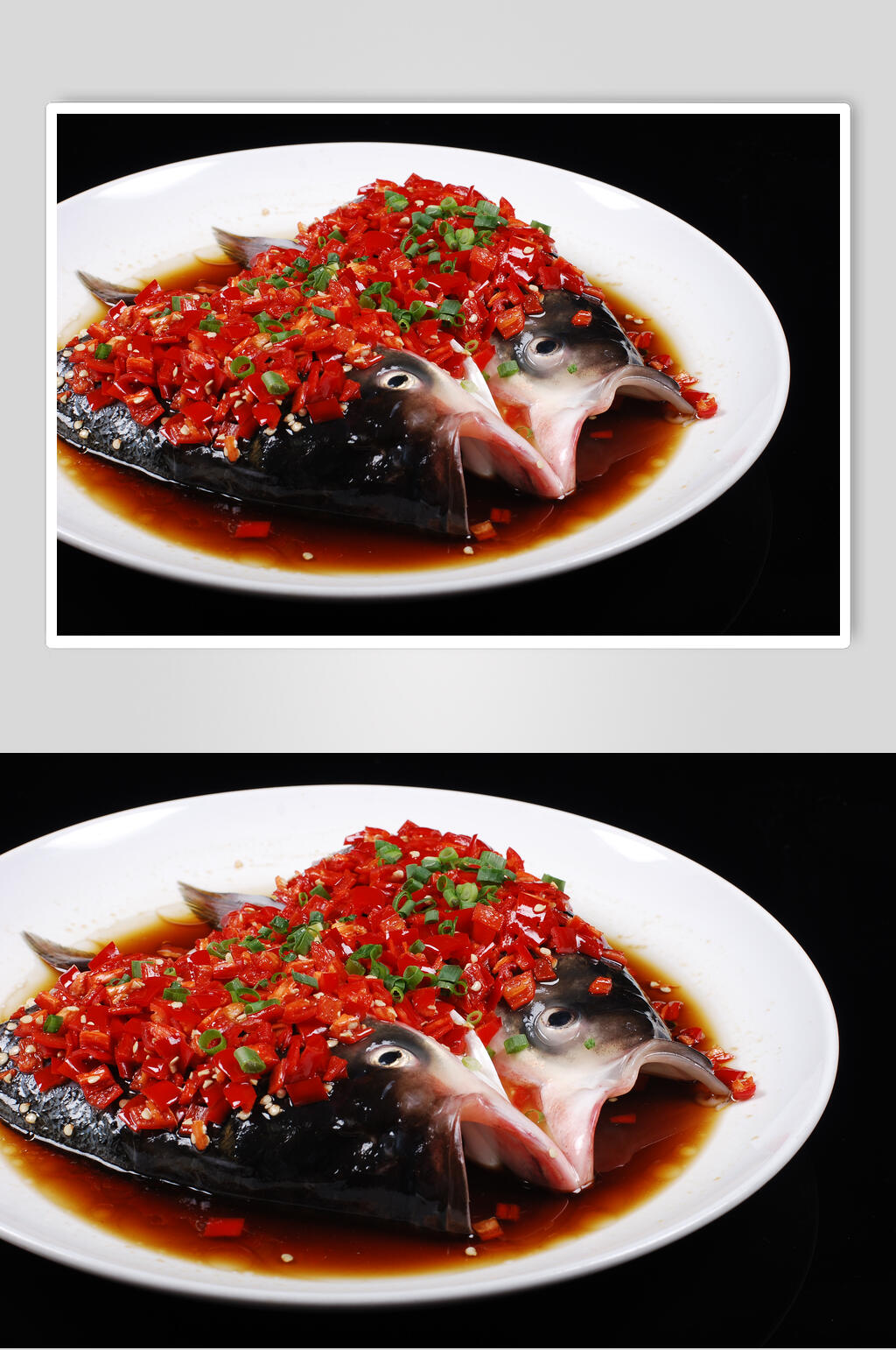 剁椒鱼头美食淮扬菜摄影高清图片素材