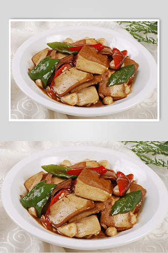 五香豆腐干美食淮扬菜摄影图