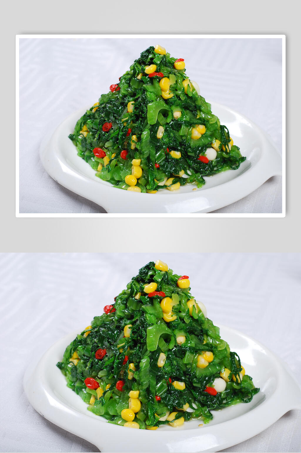 玉米青菜美食淮扬菜摄影图素材
