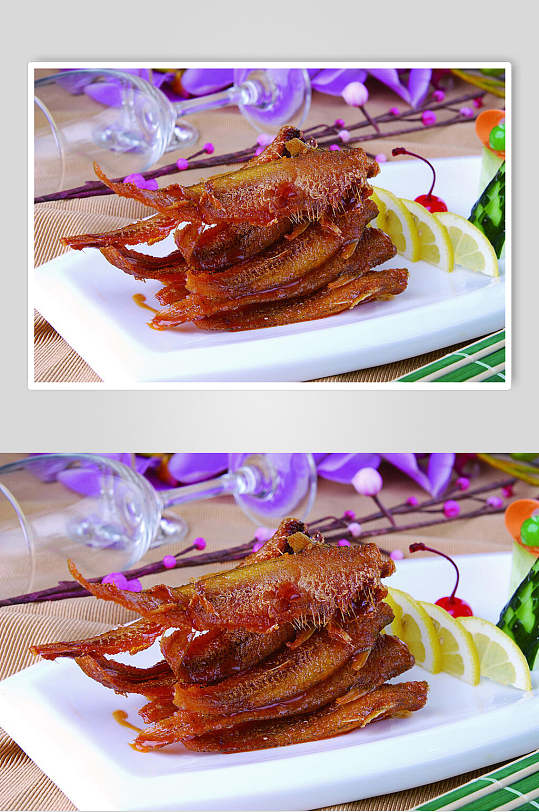 鲜香烤鱼烧烤菜肴摄影图