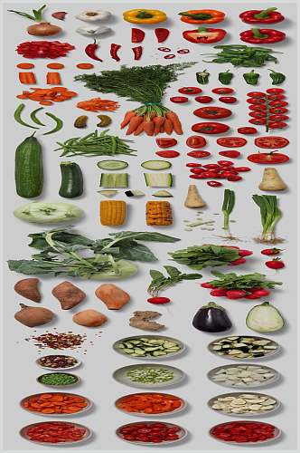 清新西餐蔬菜食物设计素材