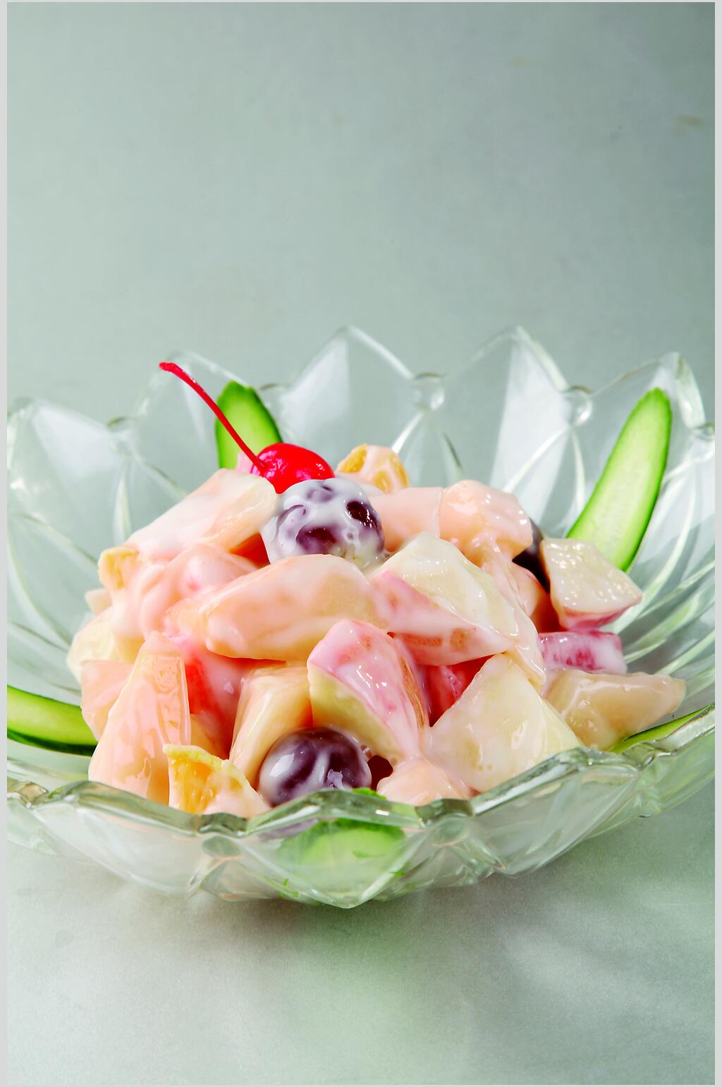 营养水果沙拉美食淮扬菜摄影图素材
