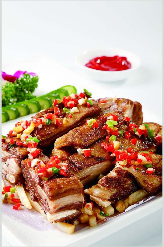 秘制排骨美食淮扬菜摄影图食品图片