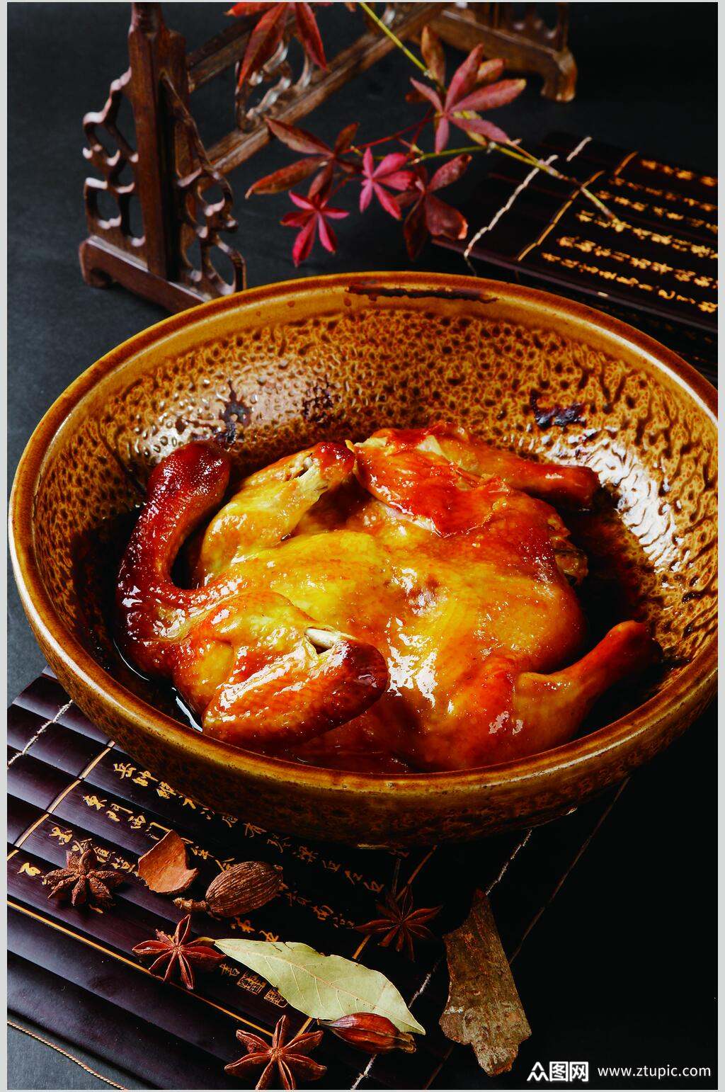 烧鸡中华美食淮扬菜摄影图餐饮图片