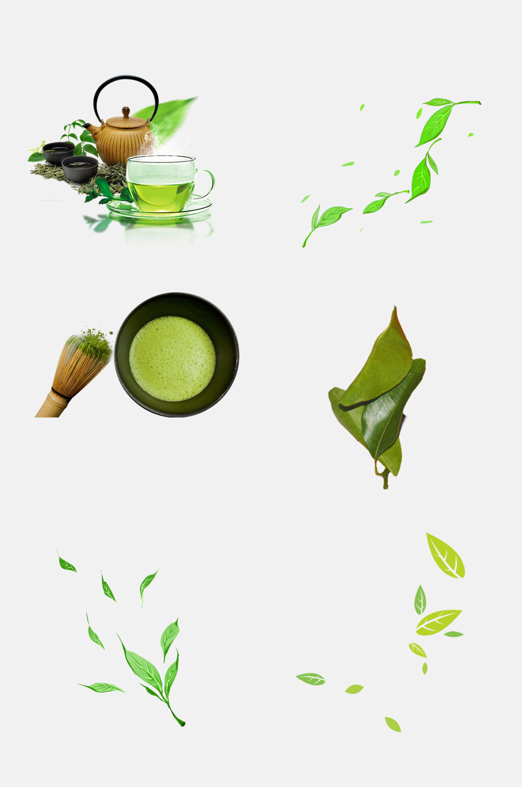 抹茶茶叶新茶绿茶免抠素材素材