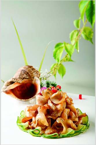 海鲜螺肉美食淮扬菜摄影图