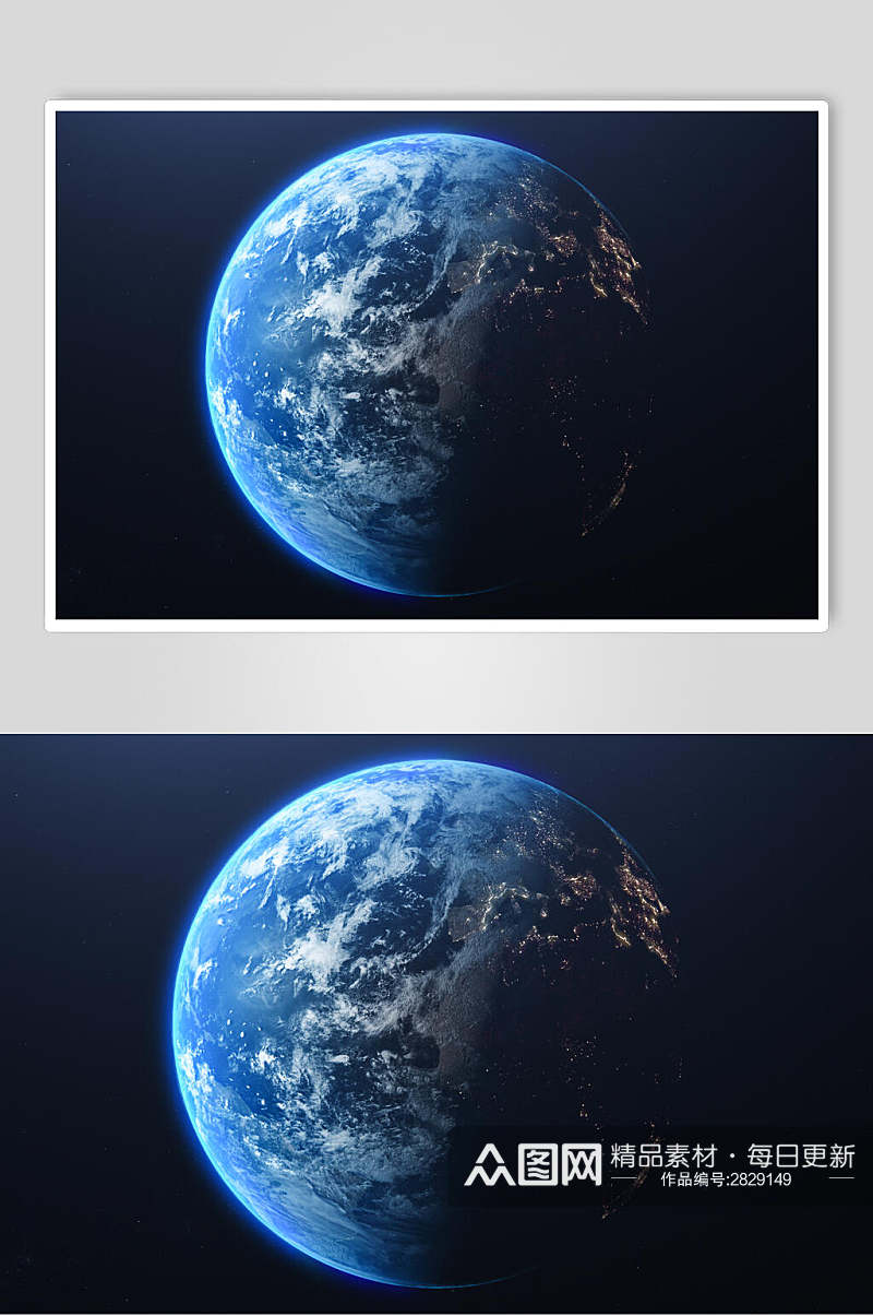 蓝色星球自然景观地球摄影图片素材