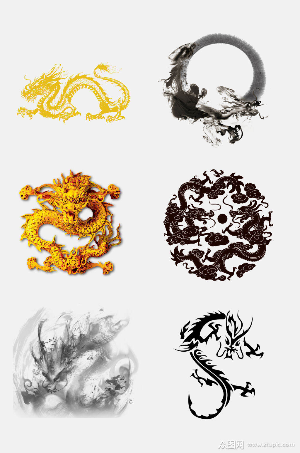 创意高端龙图案免抠素材模板下载-编号2492888-众图网
