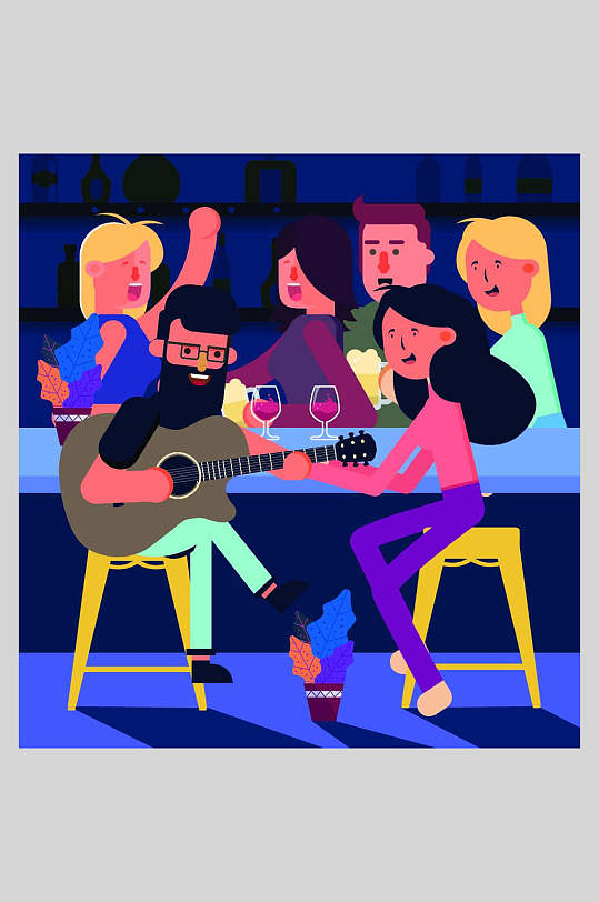 场景卡通人物图片-场景卡通人物素材下载-众图网