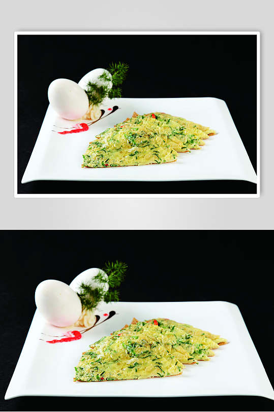 韭菜煎蛋菜品美食淮扬菜摄影图餐饮图片