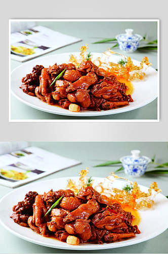 招牌红烧肉鸡肉美食淮扬菜摄影图食品图片