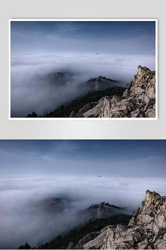 创意灰色云海摄影图片
