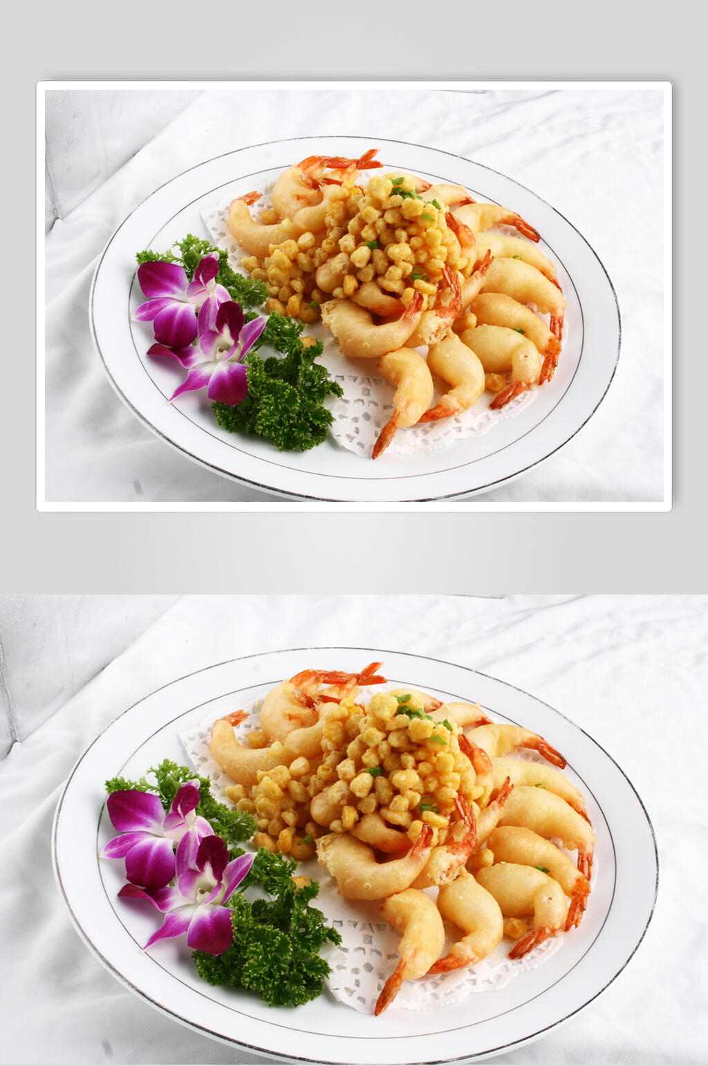 黄豆炸虾美食淮扬菜摄影图素材